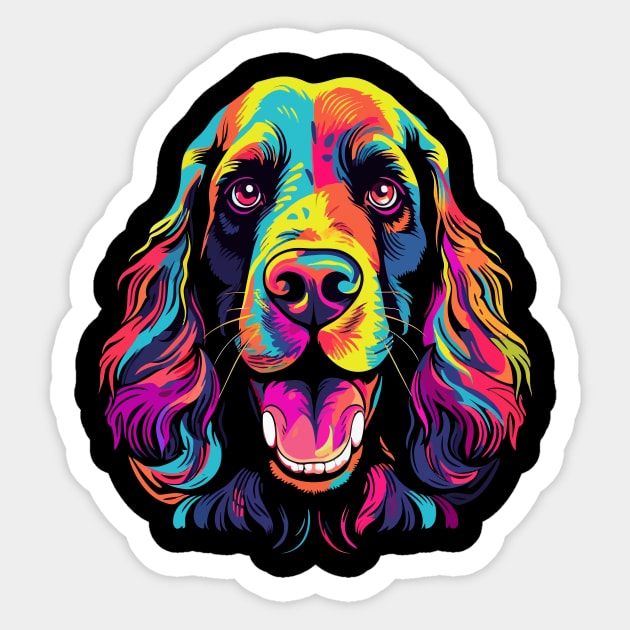 Field Spaniel Smiling Sticker by JH Mart